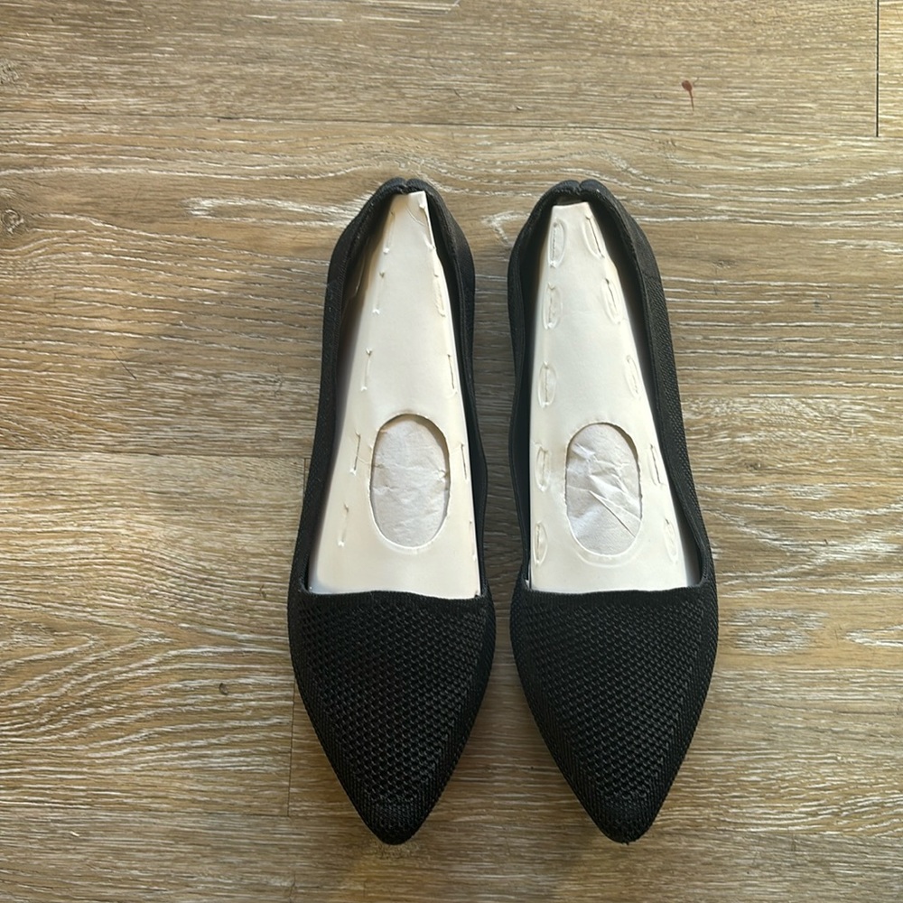 7.5 Black Mia Flyknit Flats